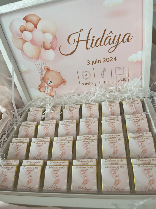 Boîte de chocolats à personnaliser