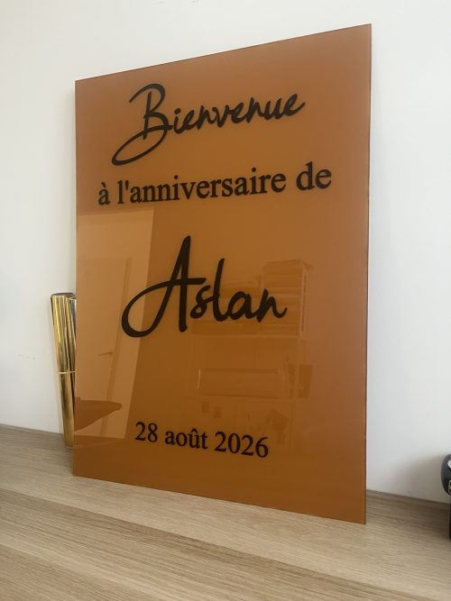 Panneau de bienvenue en Plexiglass - 50x70 cm