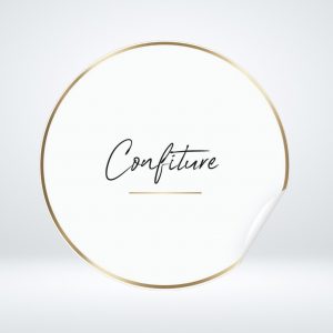 Étiquette à personnaliser modèle doré