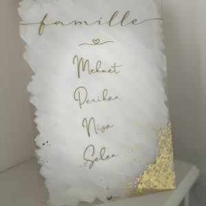 Panneau vertical en plexiglas thème famille