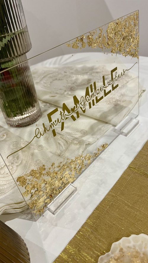 Panneau horizontal en plexiglas thème famille