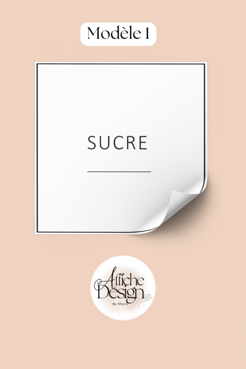 Étiquette à personnaliser modèle épuré