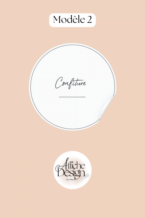 Étiquette à personnaliser modèle épuré