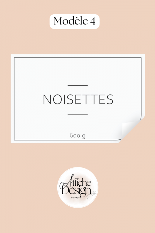 Étiquette à personnaliser modèle épuré