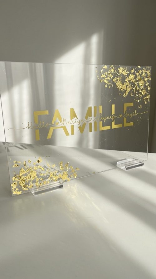 Panneau horizontal en plexiglas thème famille
