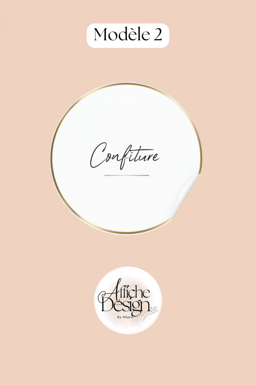 Étiquette à personnaliser modèle doré