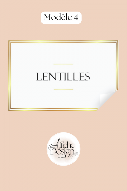 Étiquette à personnaliser modèle doré