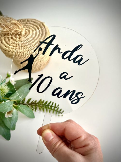 Topper de gâteau en plexiglas à personnaliser