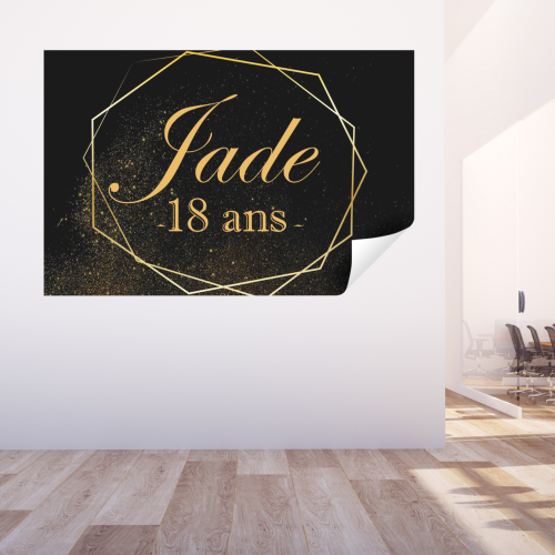 Dorée sur fond noir -Réf.ANN08 Anniversaire – Dorée sur fond noir-Réf.ANN08