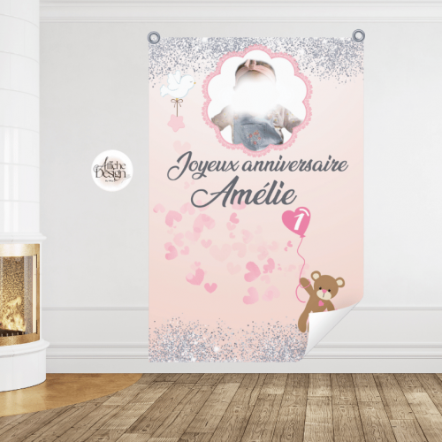 Rose argenté avec cadre photo -Réf.ENF26 Enfants – Rose argenté avec cadre photo – Réf.ENF26