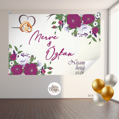 Violet et coeur- Réf.FI21 Mariage – Violet et coeur-Réf.FI21