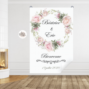 cadre rose clair -Réf.FI26 (1) Mariage – cadre rose clair-Réf.FI26