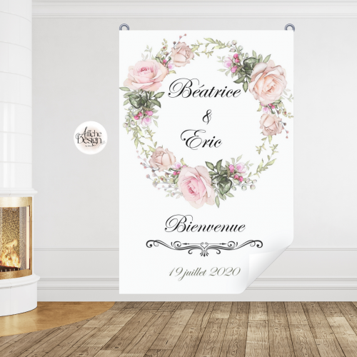 cadre rose clair -Réf.FI26 (1) Mariage – cadre rose clair-Réf.FI26