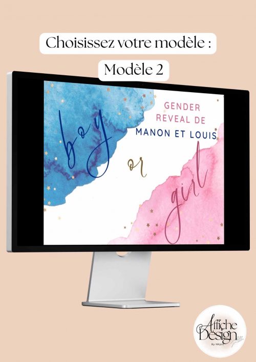 Boîte de chocolats personnalisée – Gender Reveal