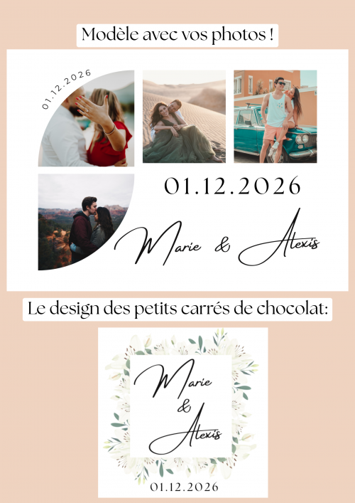 Boîte de chocolats personnalisée – Couple avec photos !