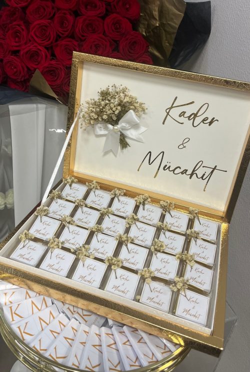 Boîte de chocolats : Pour couple, édition dorée