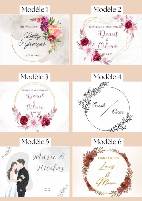 Boîte de chocolats personnalisée – Amour & Événements avec 20 modèles au choix