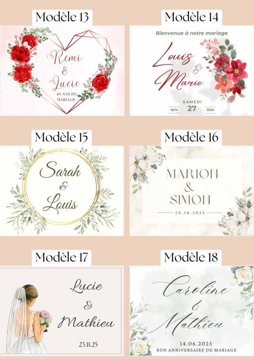 Boîte de chocolats personnalisée – Amour & Événements avec 20 modèles au choix