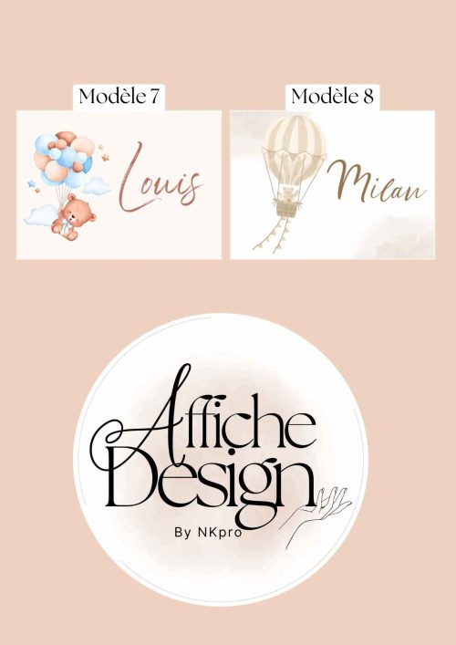 8 modèles de naissance garçon - Détails personnalisés