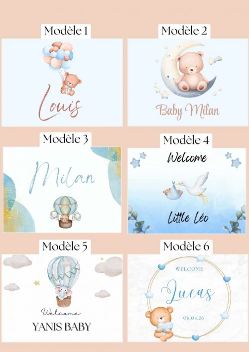 thème garcon 1 8 modèles au choix - Thème garçon