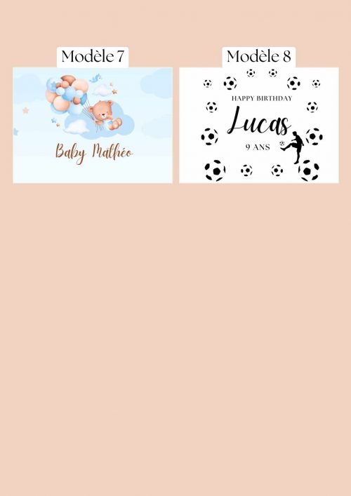 thème garçon 2 8 modèles au choix - Thème garçon