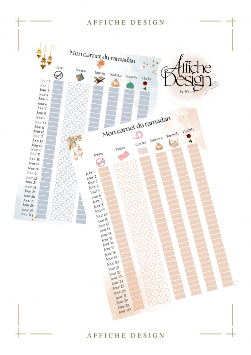 boite chocolat Carte Ramadan – Suivi des bonnes actions